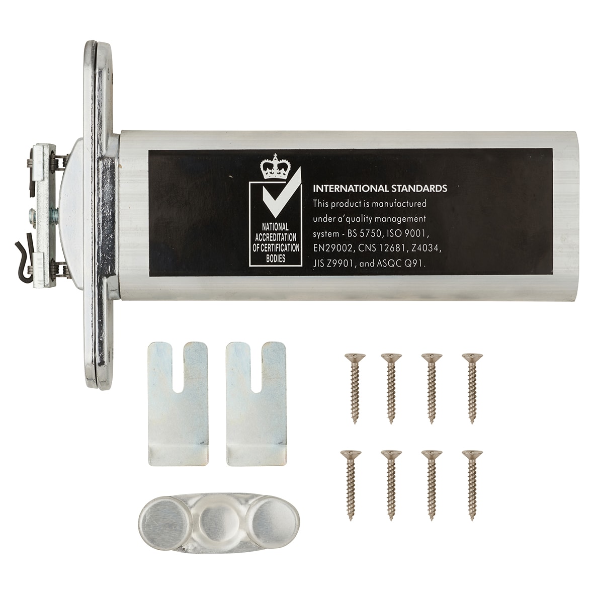 Numatic Concealed Jamb Door Closer - Radius Plate - Satin Chrome - view 5