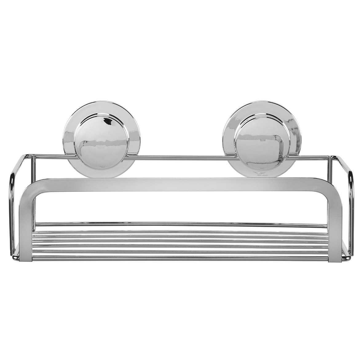 Stick 'N' Lock Cosmetic Shower Basket - One Tier - 109 x 258 x 149mm - Polished Chrome - view 2