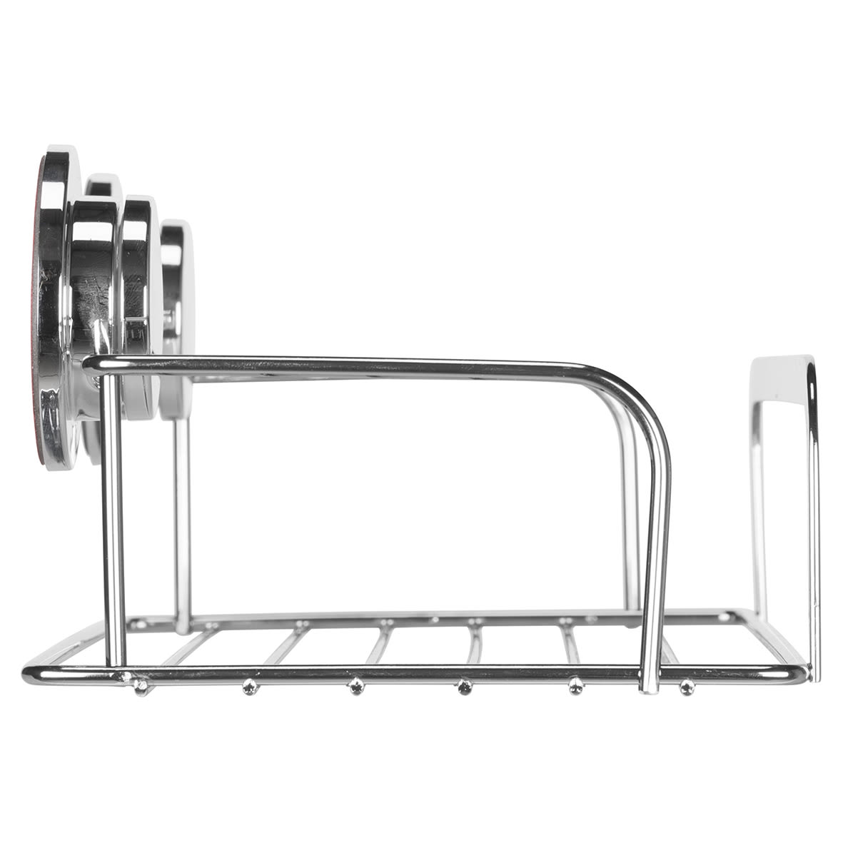 Stick 'N' Lock Cosmetic Shower Basket - One Tier - 109 x 258 x 149mm - Polished Chrome - view 3