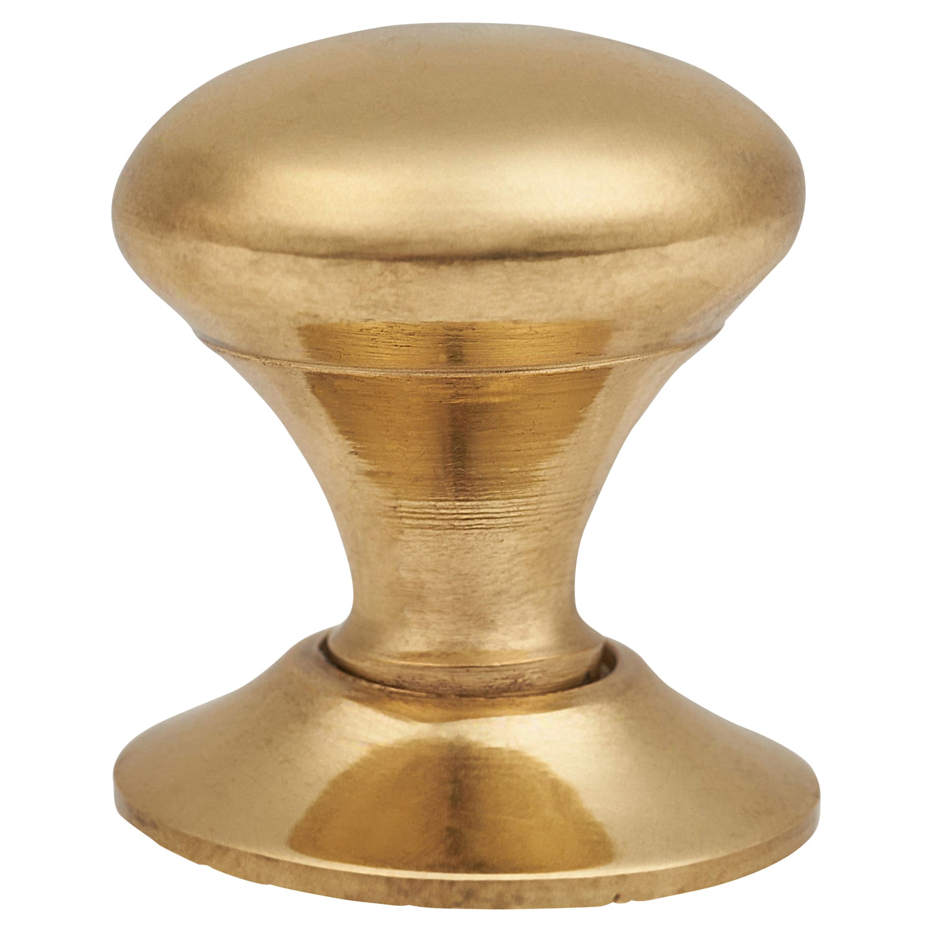 Spun Round Cabinet Knob - 19mm Diameter - Polished Brass - view 3