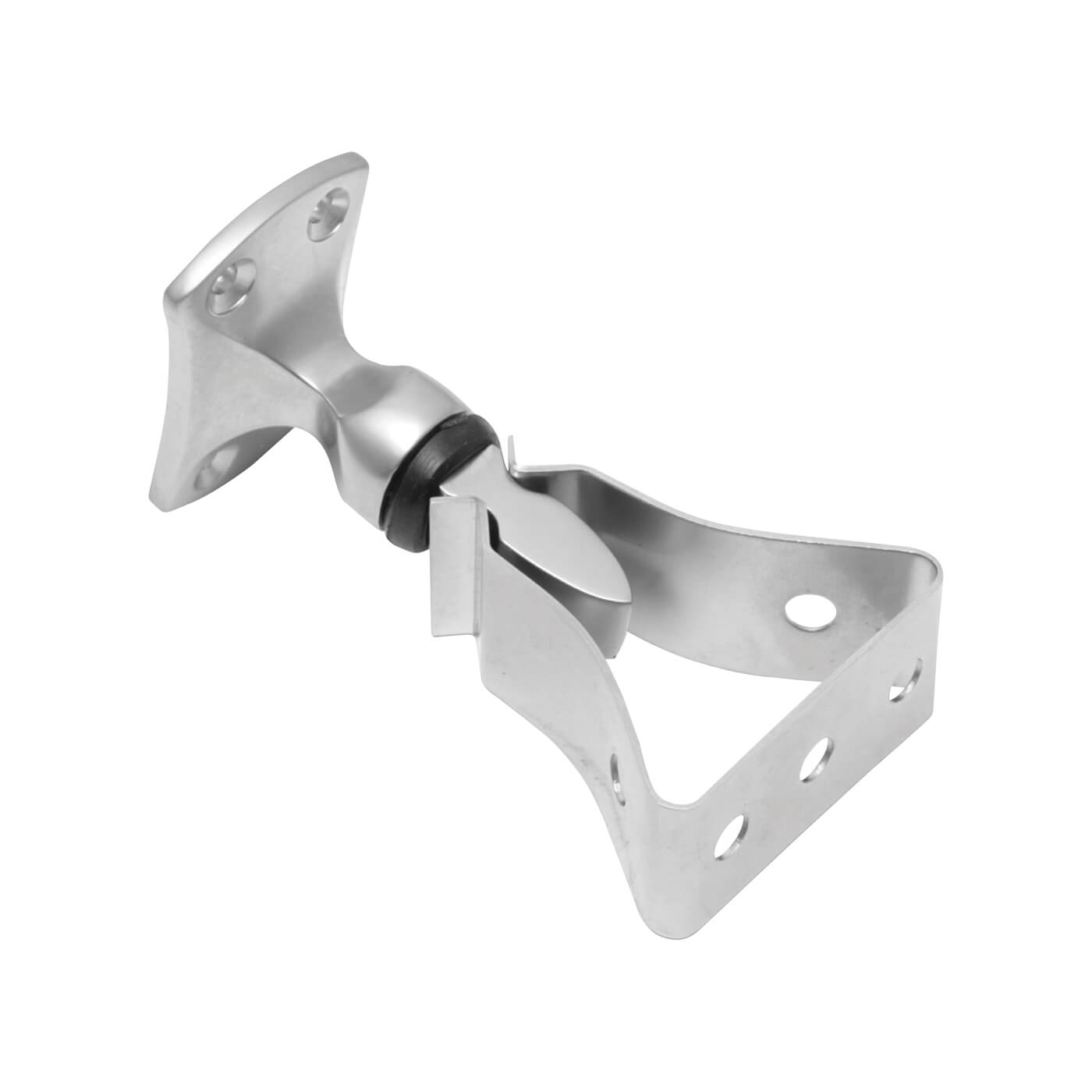 Push/Pull Clip Door Holder - 65mm Length - Satin Chrome - view 2
