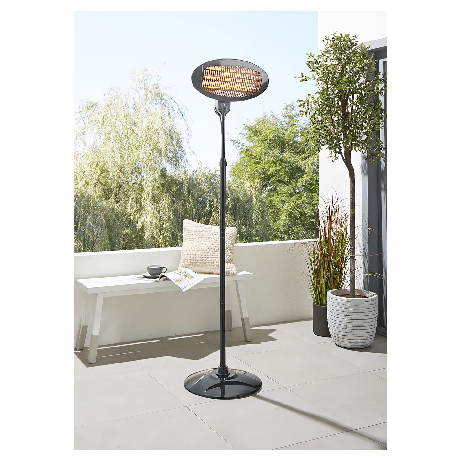 Forum Zink Opal IP34 Standing & Wall Mounted Patio Heater - 650/1300/2000W - view 3