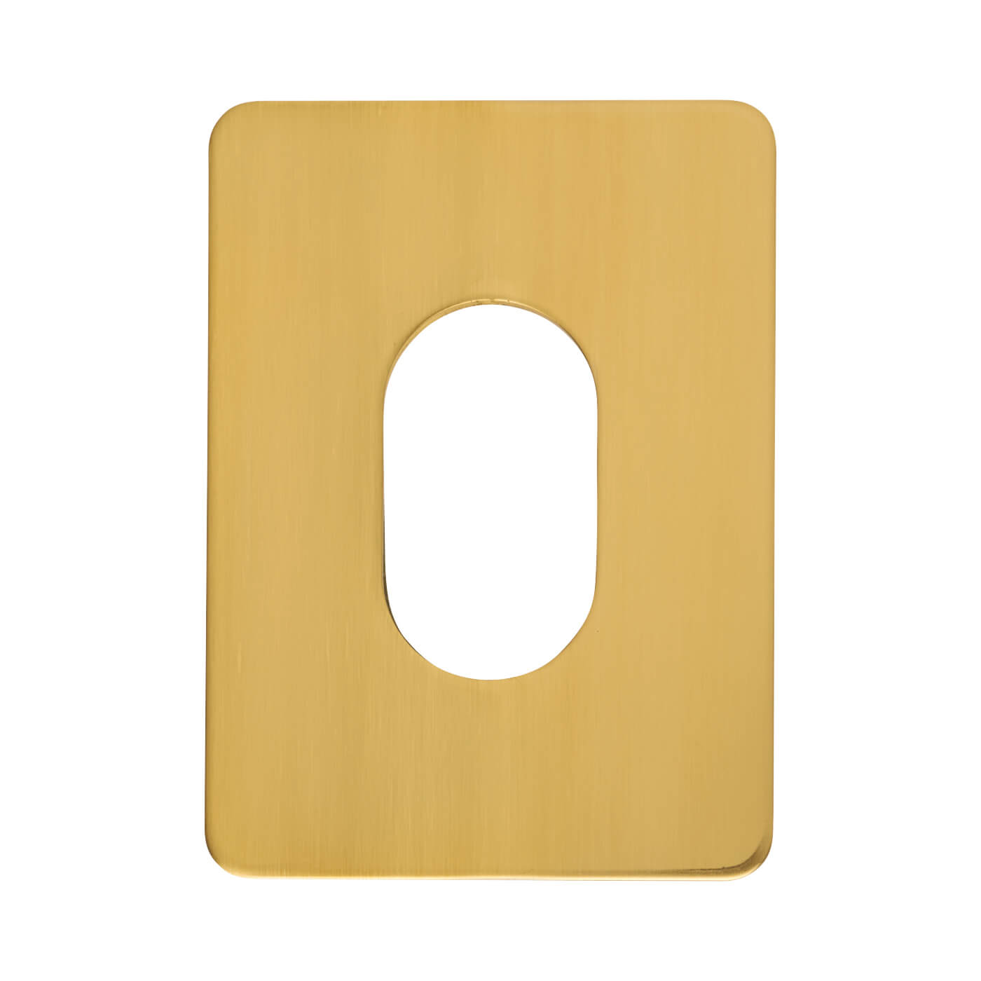 Jumbo Adhesive Fixing Escutcheon - 65.5 x 47.6mm - Oval - Polished Brass - view 2