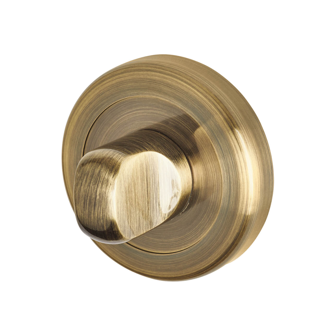 Bathroom Turn & Release - 50mm Diameter - Antique Brass - view 3