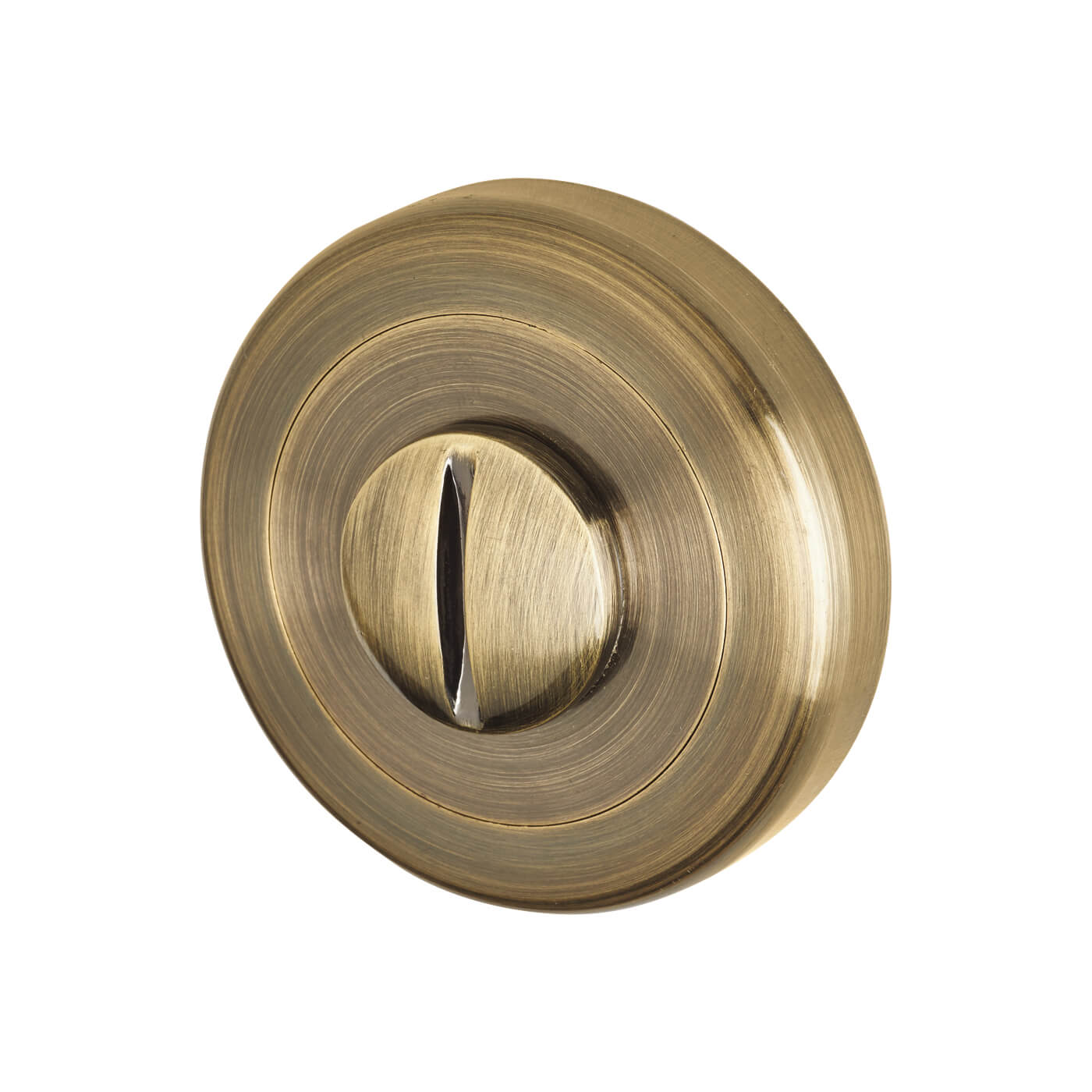 Bathroom Turn & Release - 50mm Diameter - Antique Brass - view 4