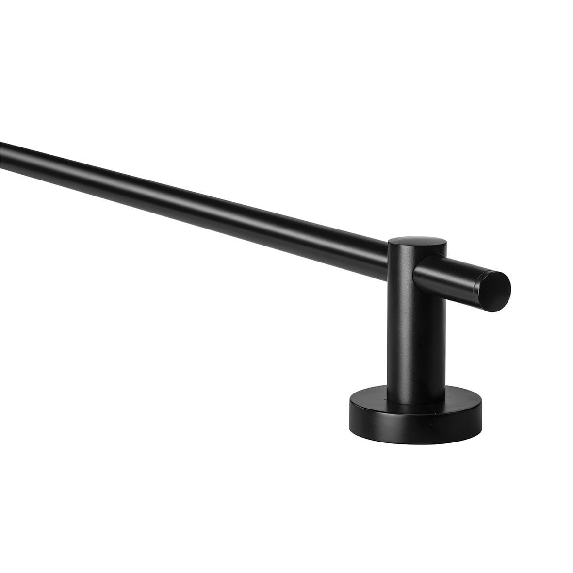 Epsom Flexi-Fix Round Towel Rail - 680 x 77.5 x 54mm - Matt Black - view 4