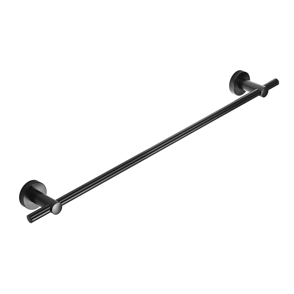 Epsom Flexi-Fix Round Towel Rail - 680 x 77.5 x 54mm - Matt Black - view 5