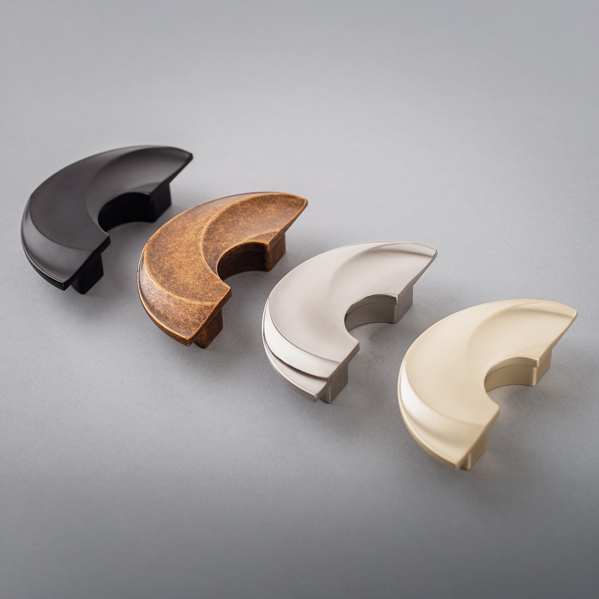 Leigh Cabinet Finger Pull Handle - 64mm Centres - Satin Brass - view 2