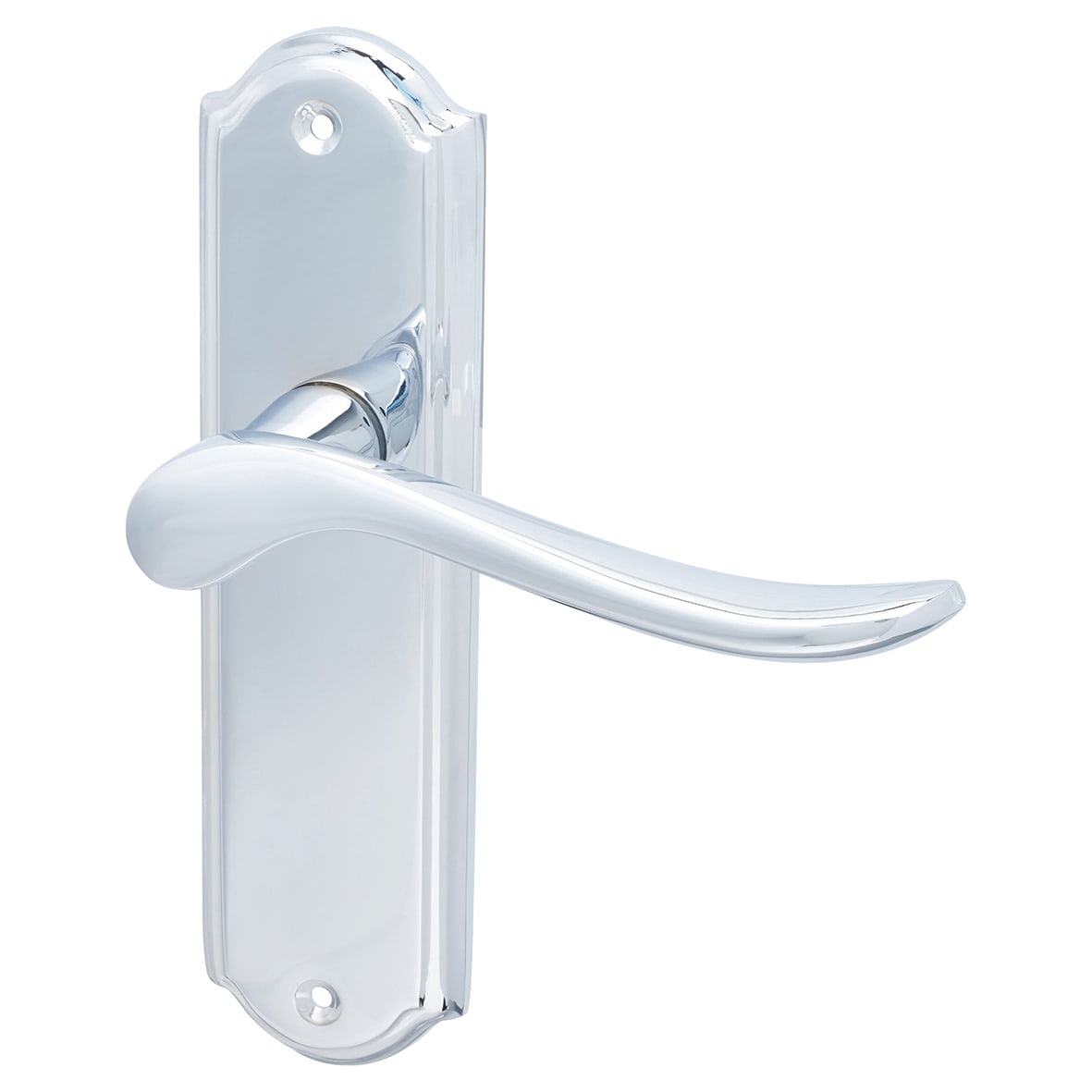 Polished Chrome Scroll Latch Door Handles Pack - Turin Range - view 2