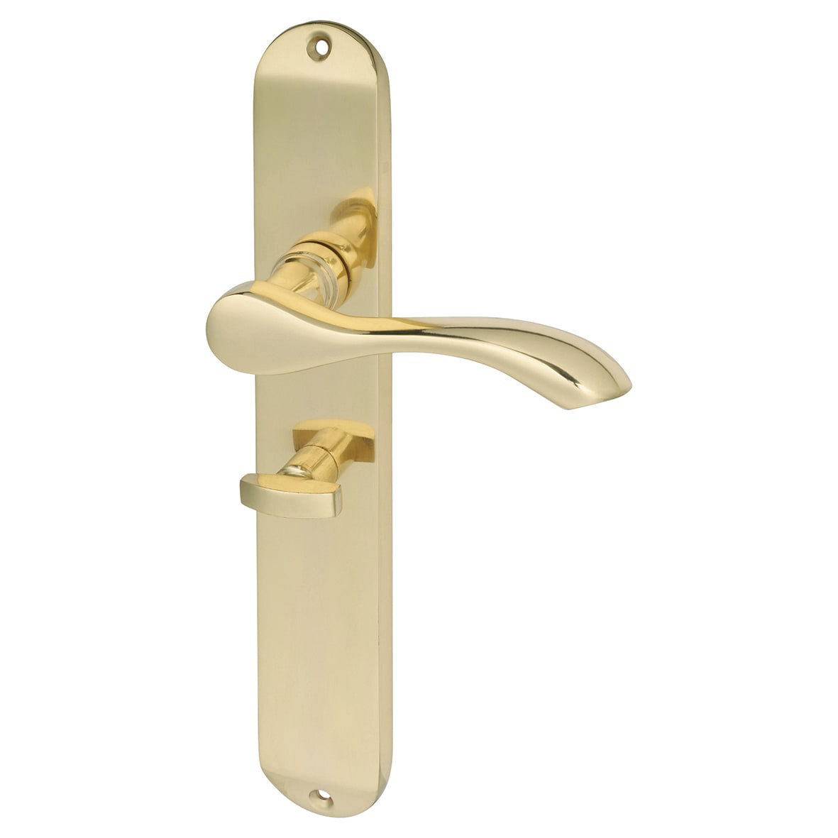 Polished Brass Bathroom Lock Handles Pack - Altea Range - view 2