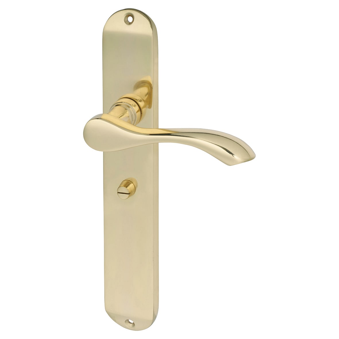 Polished Brass Bathroom Lock Handles Pack - Altea Range - view 3