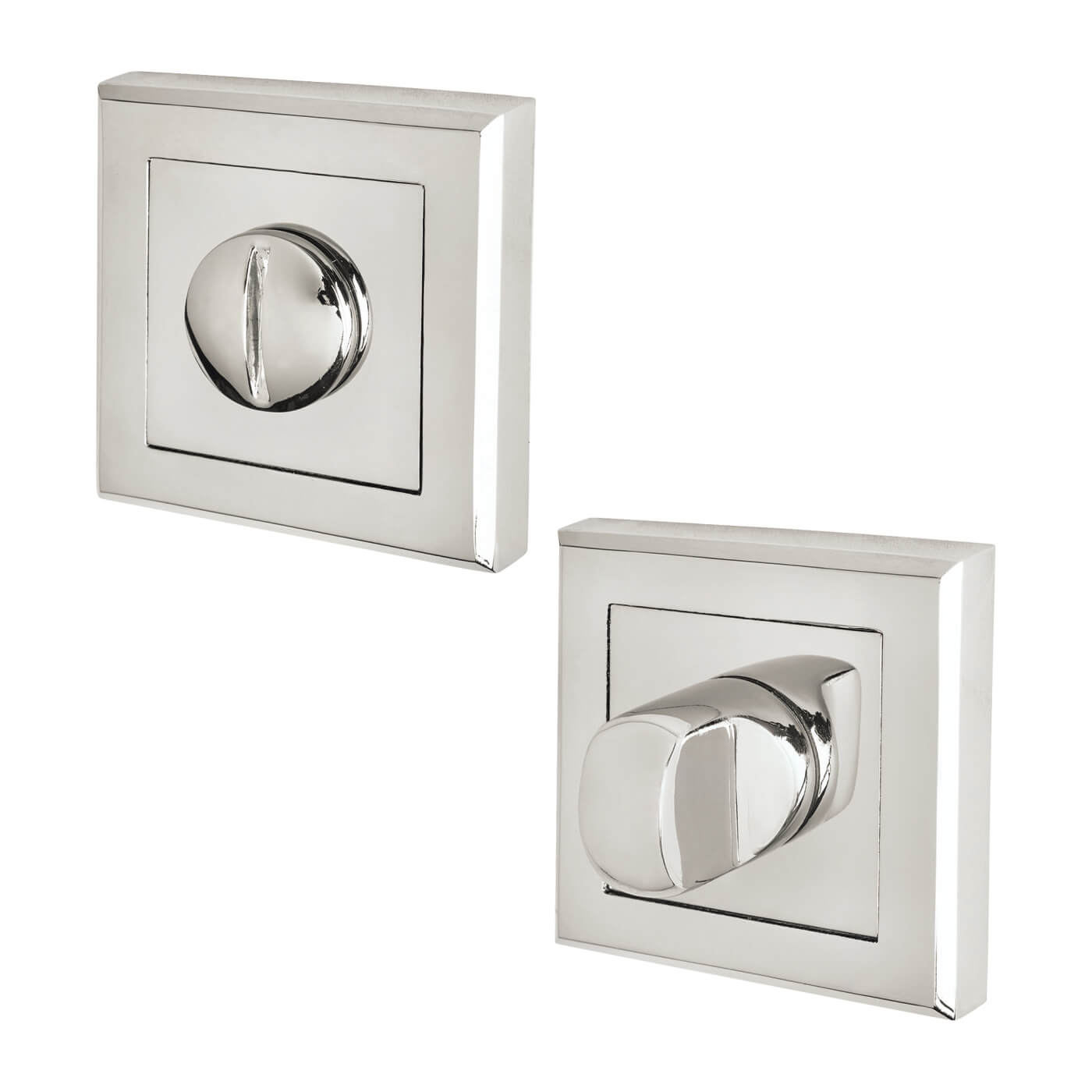 Square Bathroom Turn & Release - 52mm Diameter - Polished Chrome - view 2