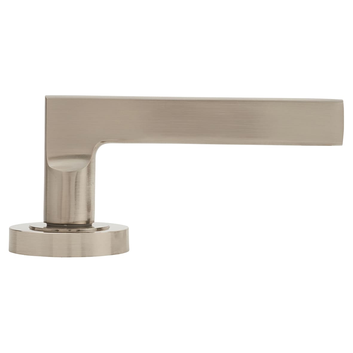 Satin Nickel Fire Rated Door Handles on Round Rose - Jet Range - view 3