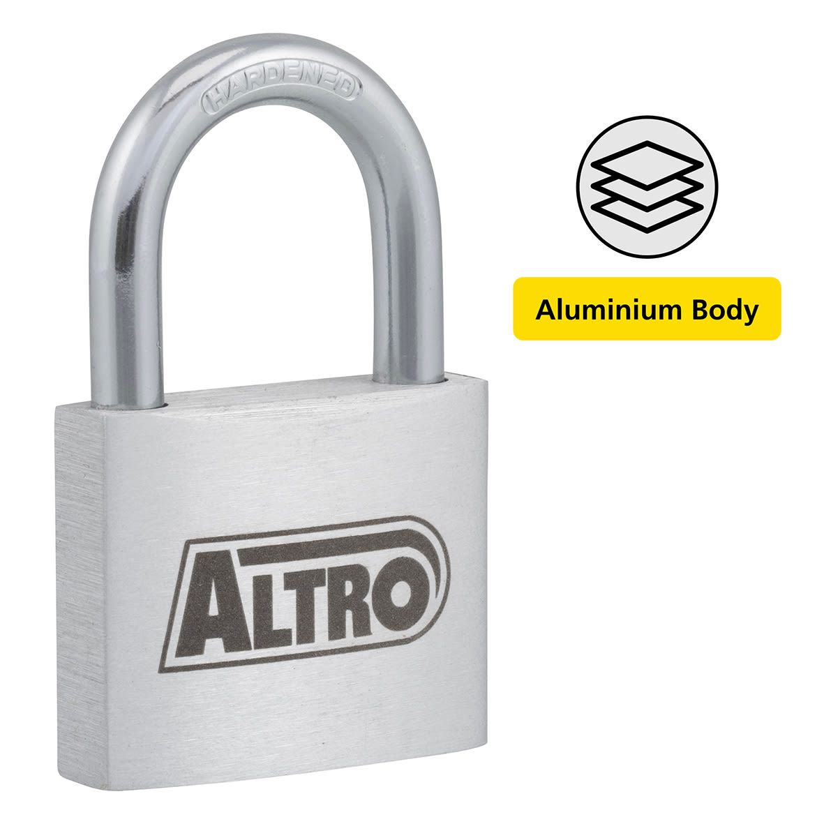 Aluminium Padlock - 50mm Body - 29.5 x 28mm Shackle - Keyed to Differ - view 2