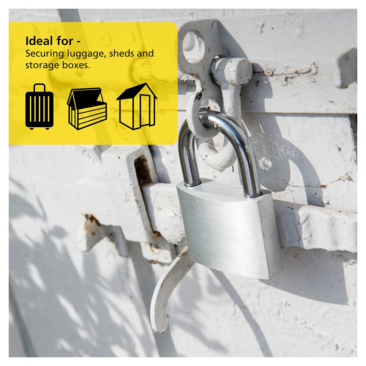 Aluminium Padlock - 50mm Body - 29.5 x 28mm Shackle - Keyed to Differ - view 3