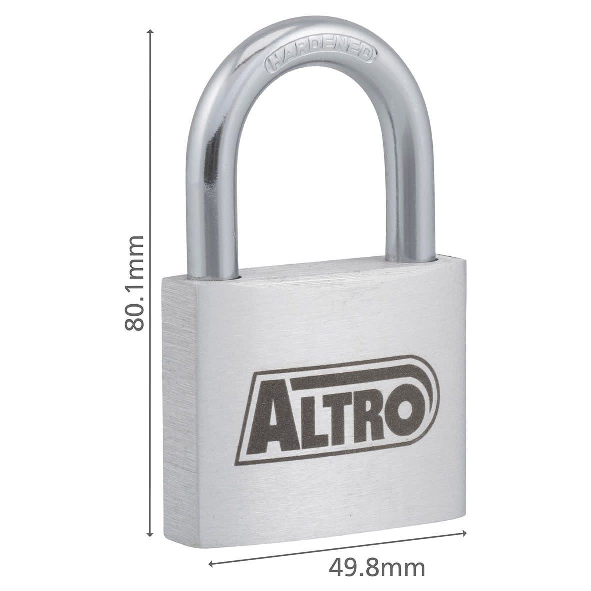 Aluminium Padlock - 50mm Body - 29.5 x 28mm Shackle - Keyed to Differ - view 6