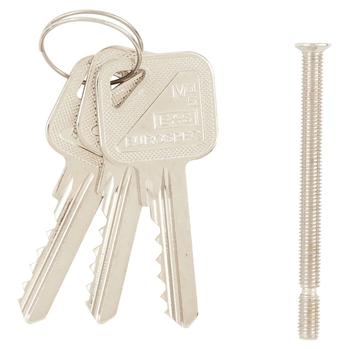 5 Pin 80mm Euro Thumbturn Cylinder - 40mm Turn + 40mm - Satin Chrome - Keyed to Differ - view 3