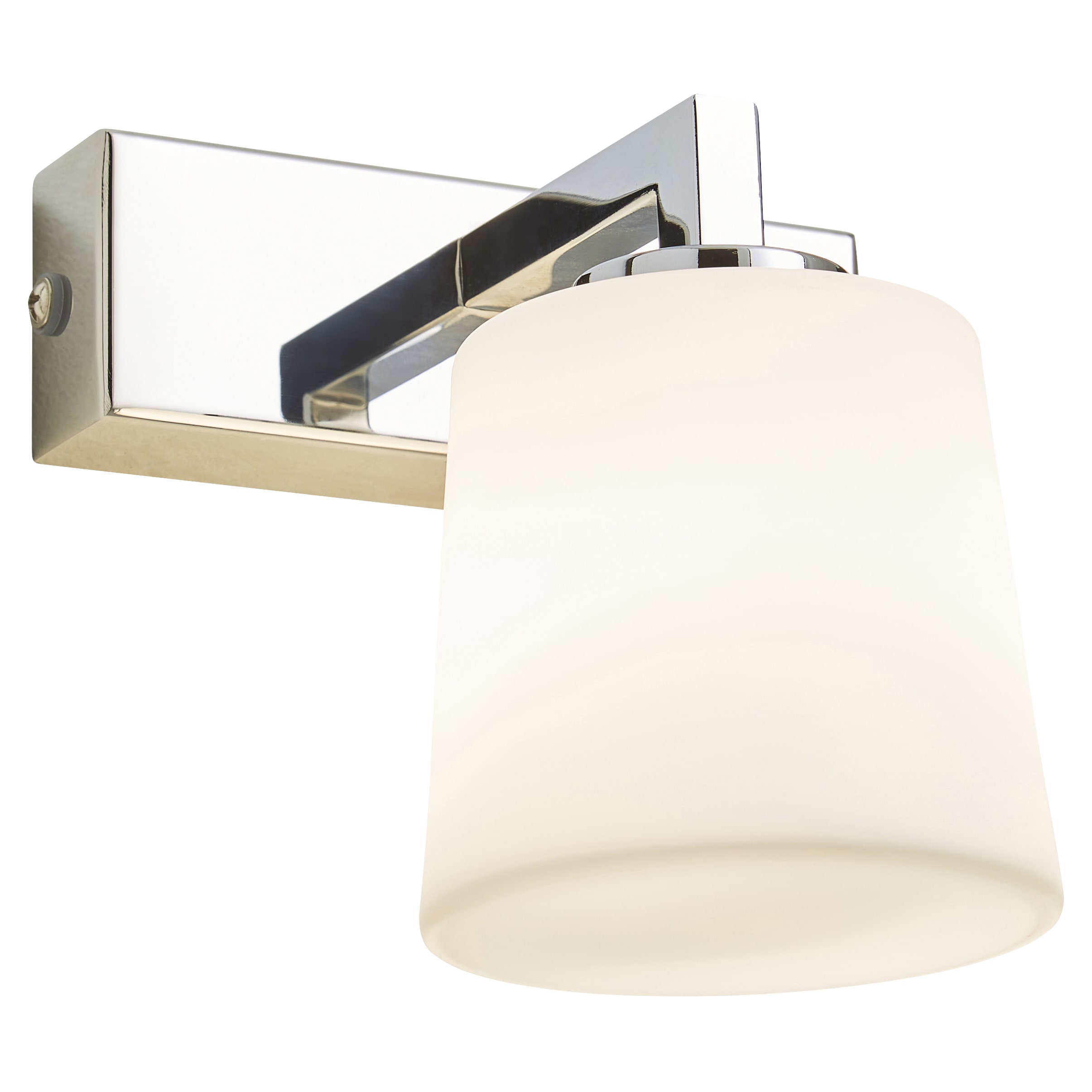 Forum Spa Parga Indoor Wall Light - Polished Chrome Fittings and Opal Glass Shade - view 3