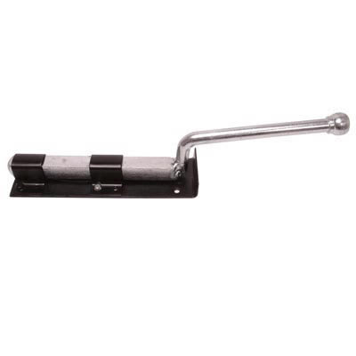 Monkey Tail Gate Bolt - Straight Handle - 450mm Length - Black Japanned - view 2