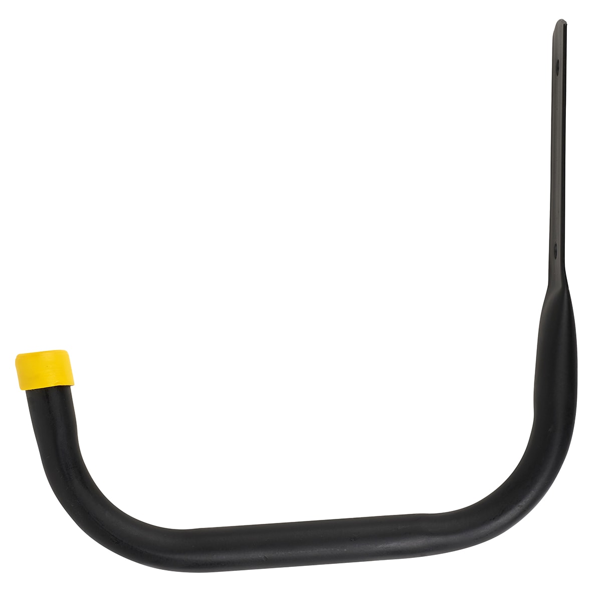 Tubular Garage and Shed Storage Hook with Yellow Vinyl Cap - 160mm Depth - Black & Yellow - view 2