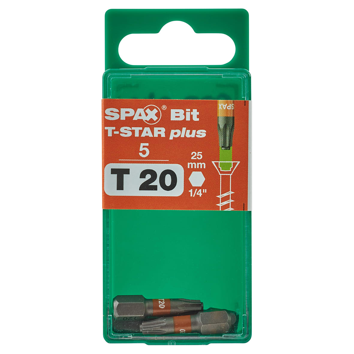 T-Star Plus Driver Bit - Torx - T20 - 25mm Length - Pack of 5 - view 2