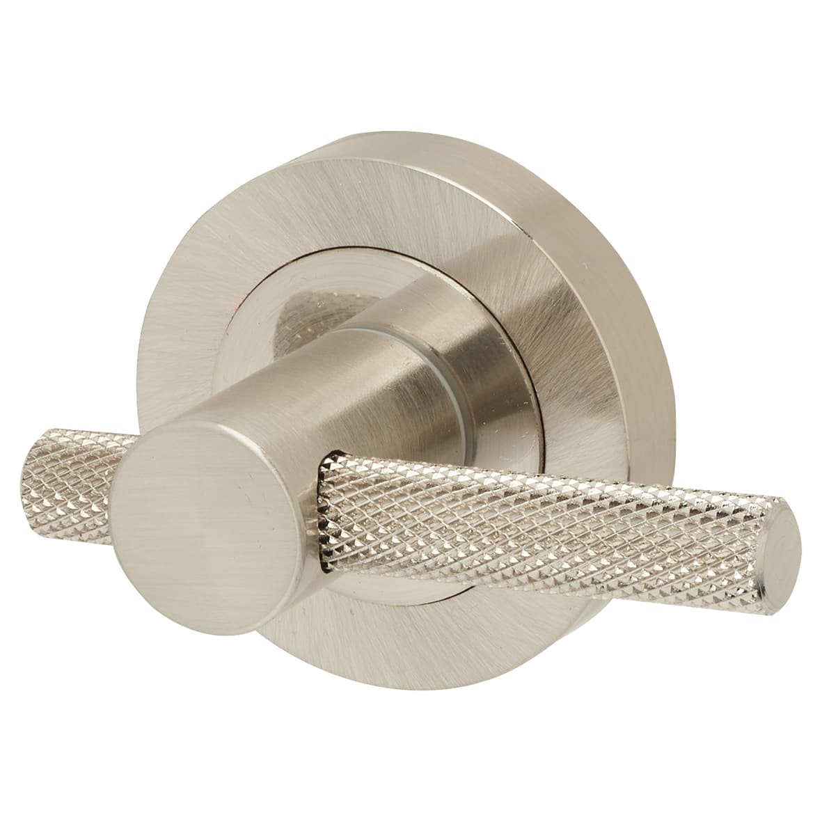 Knurled Easy Bathroom Turn & Release - 50mm Diameter - Satin Nickel - view 2