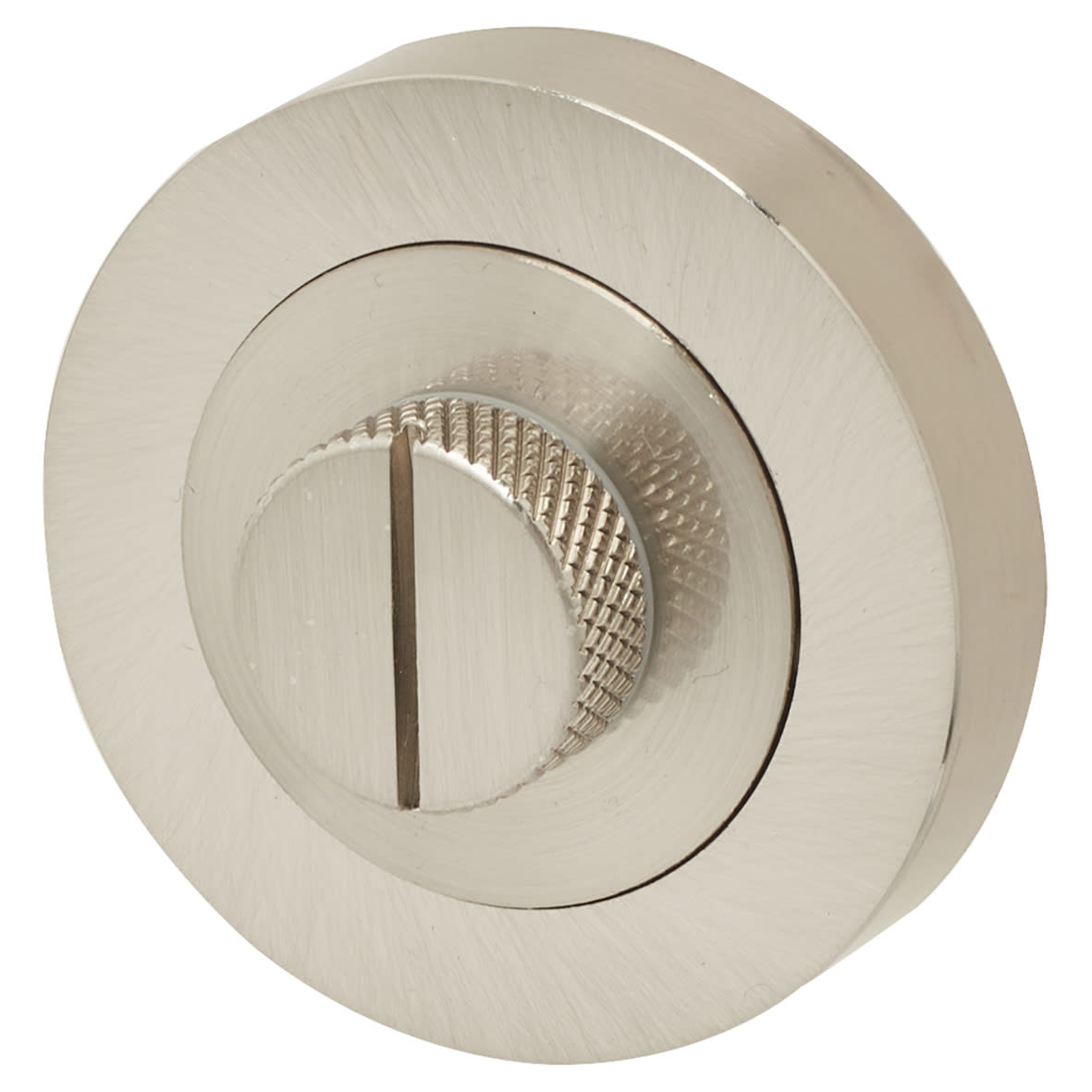 Knurled Easy Bathroom Turn & Release - 50mm Diameter - Satin Nickel - view 3