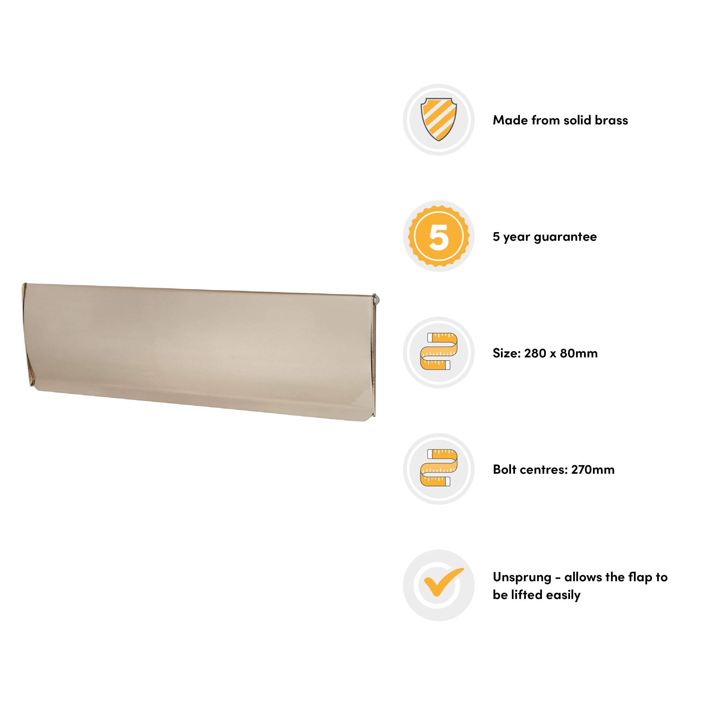 Letter Tidy - 280 x 80mm - Satin Nickel - view 3