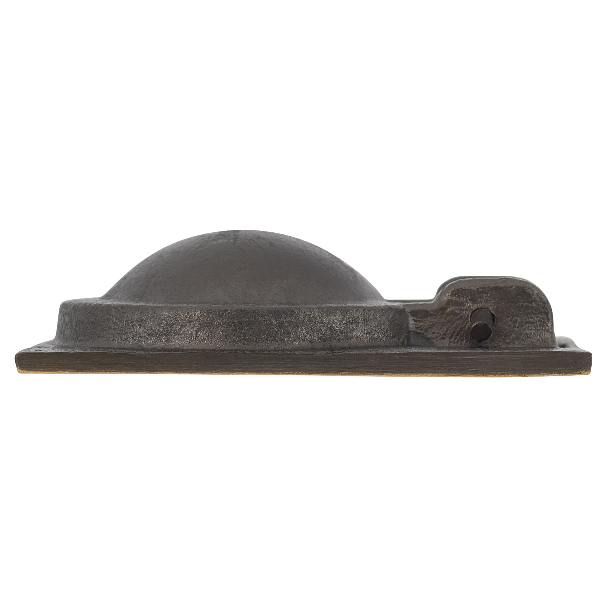 Rectangular Flush Ring Cabinet Pull Handle - 50 x 38mm - Antique Brass - view 4