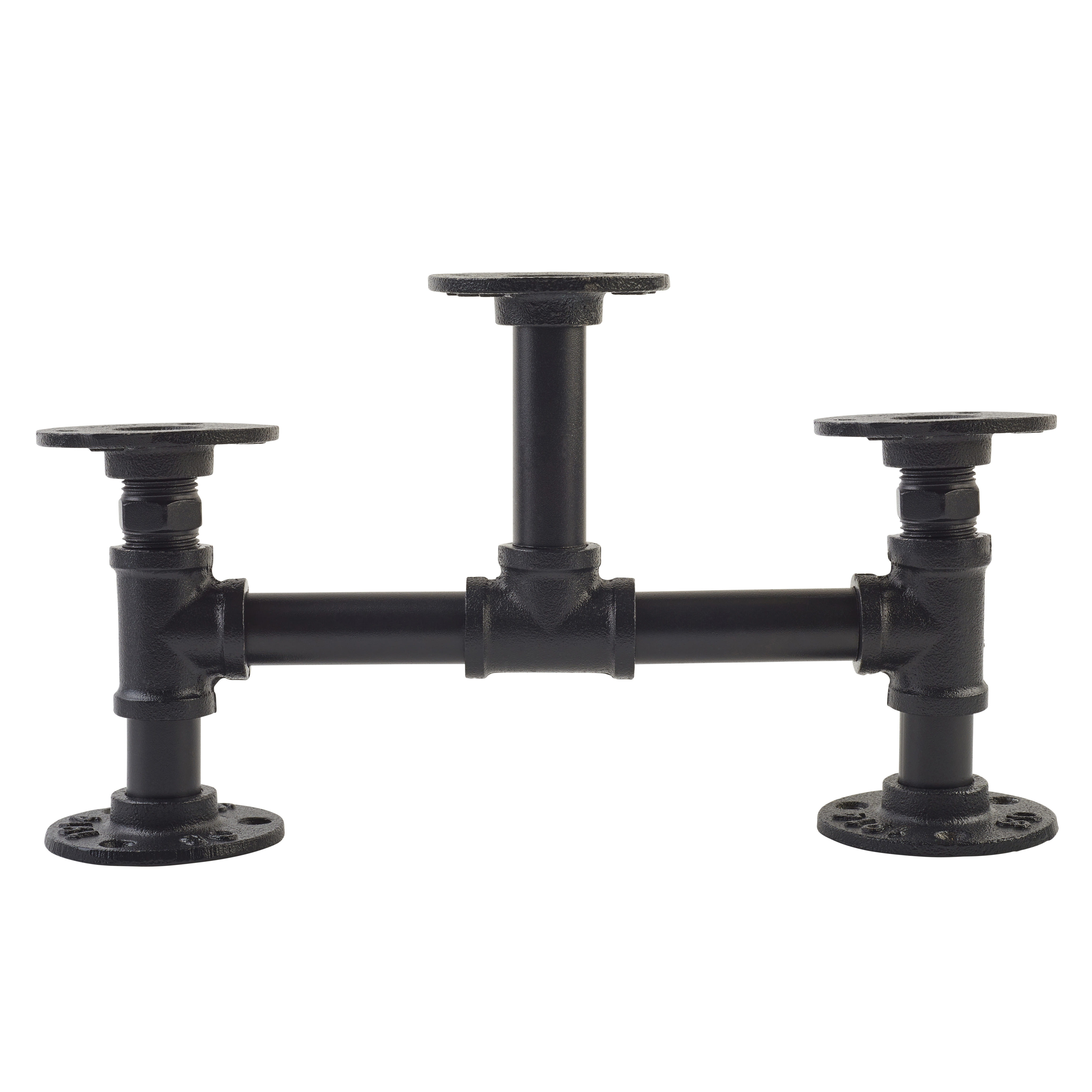 3/4" Pipe Triple Candle Holder - Black - view 2
