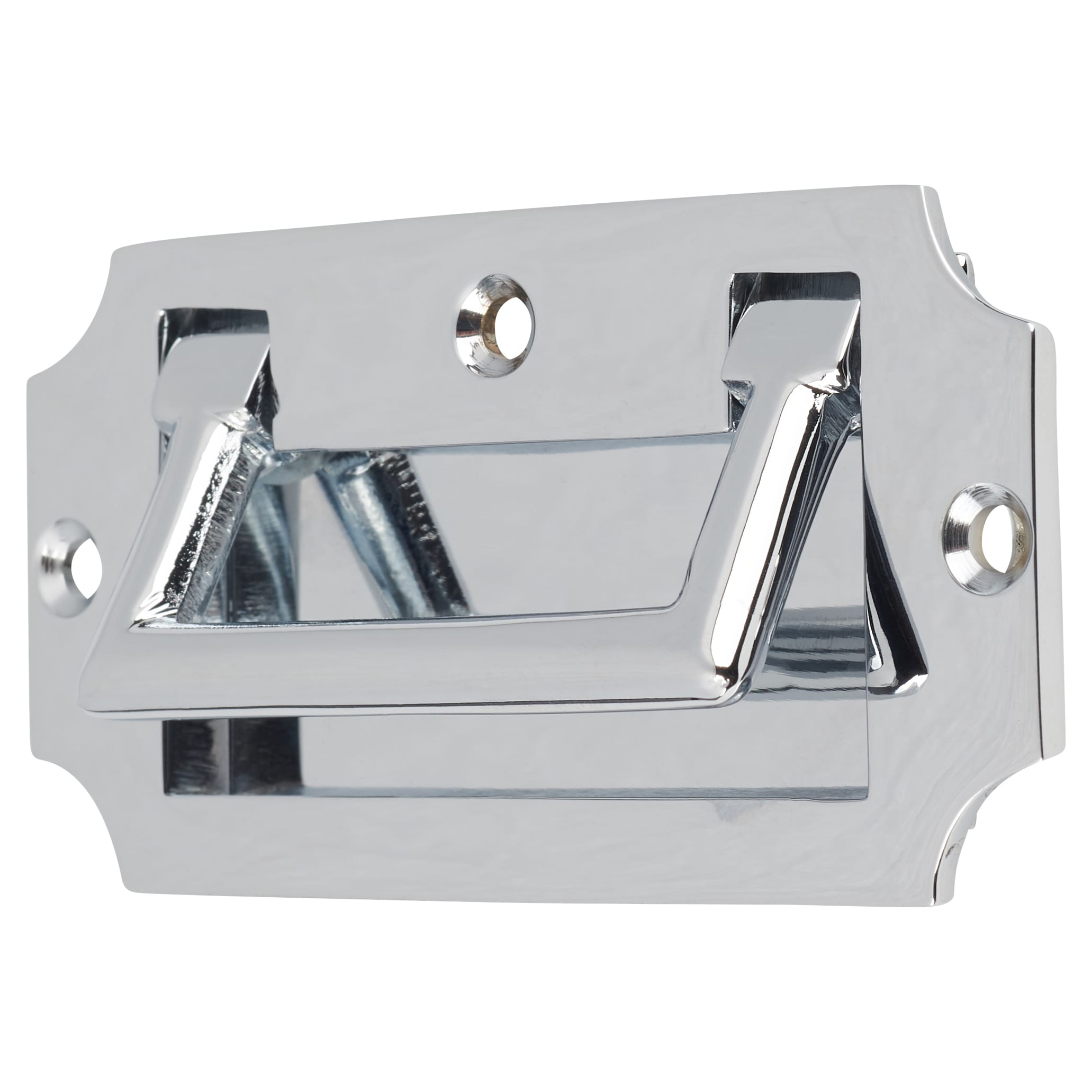 Military Chest Flush Cabinet Pull Handle - 89 x 45mm - Polished Chrome - view 3