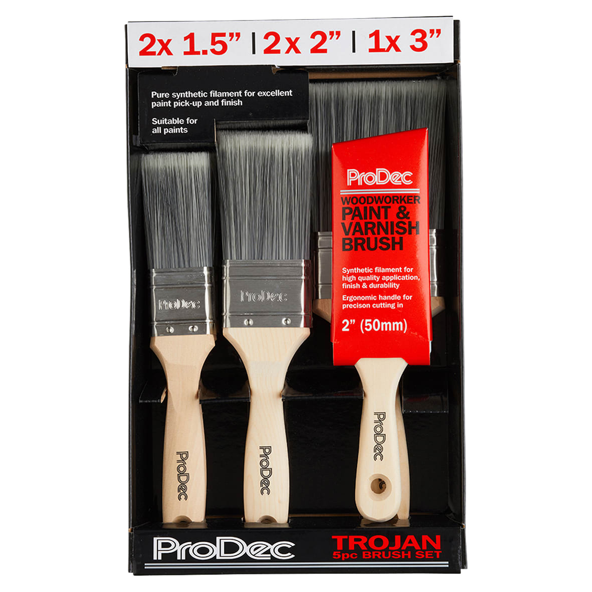 Trojan Paint Brush Set - Pack of 6 - view 3