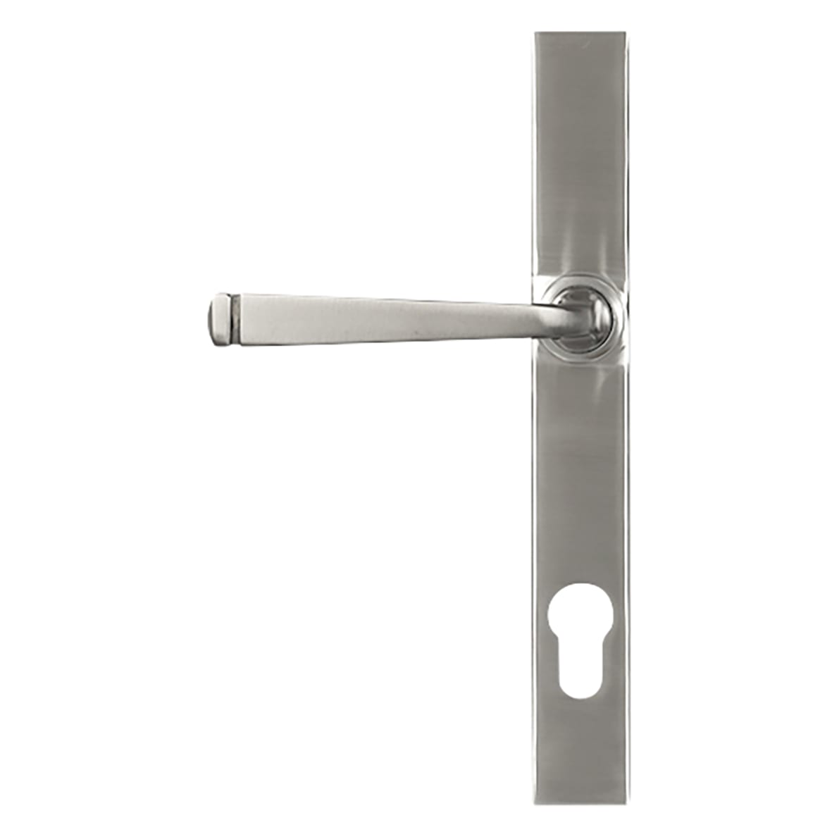 Satin Stainless Steel uPVC Slimline Multipoint Door Handles - 92mm c/c - Avon Range - view 2