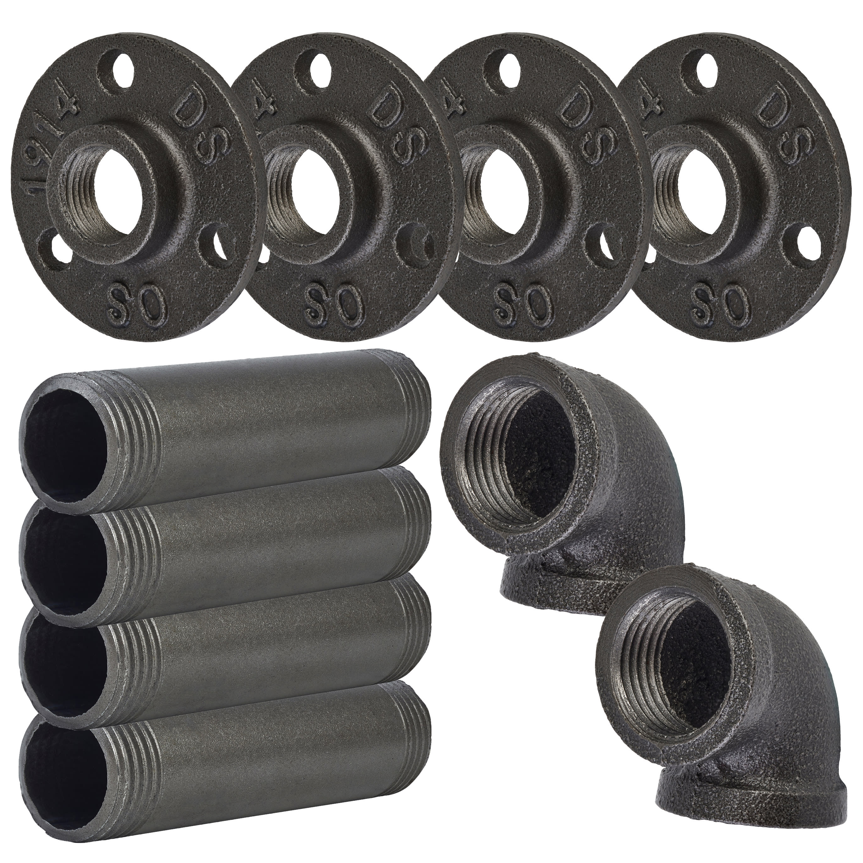 3/4" Pipe Shelf Bracket Kit - Grey - Pack of 2 - view 2
