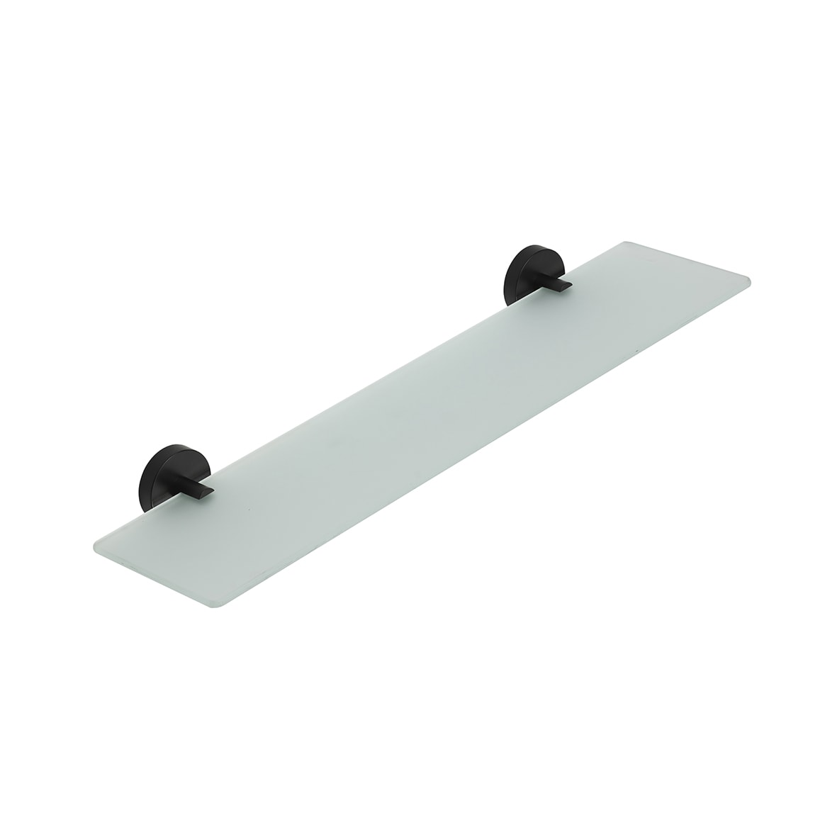 Epsom Flexi-Fix Frosted Glass Shelf - 590 x 135.5 x 60mm - Matt Black - view 3