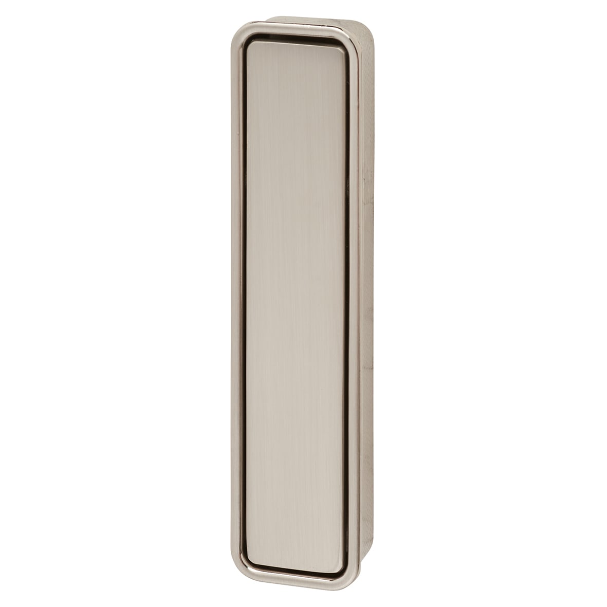 Frome Rectangular Flush Cabinet Pull Handle - 99 x 24mm - Satin Nickel - view 3