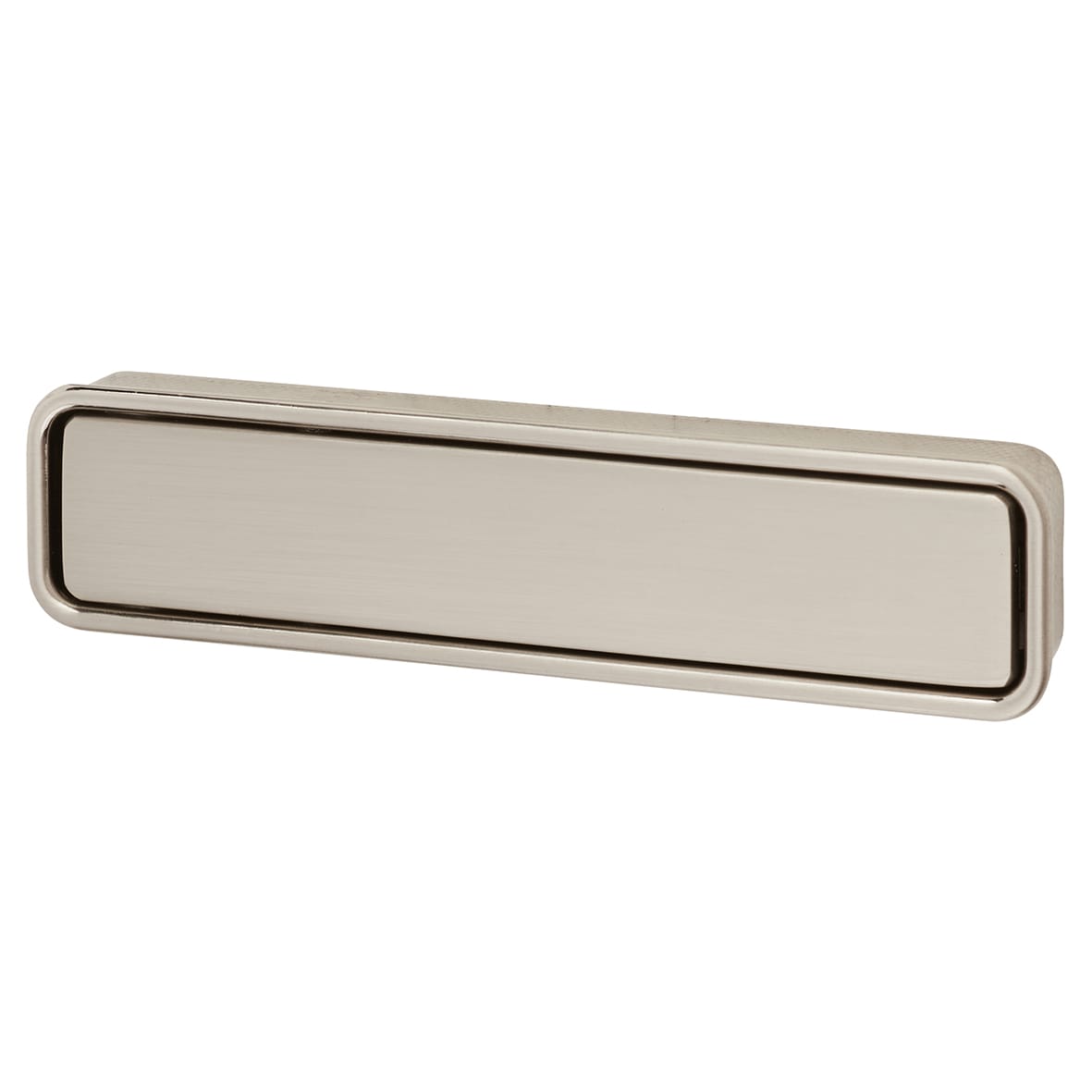Frome Rectangular Flush Cabinet Pull Handle - 99 x 24mm - Satin Nickel - view 4