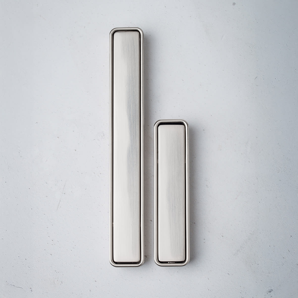 Frome Rectangular Flush Cabinet Pull Handle - 99 x 24mm - Satin Nickel - view 5
