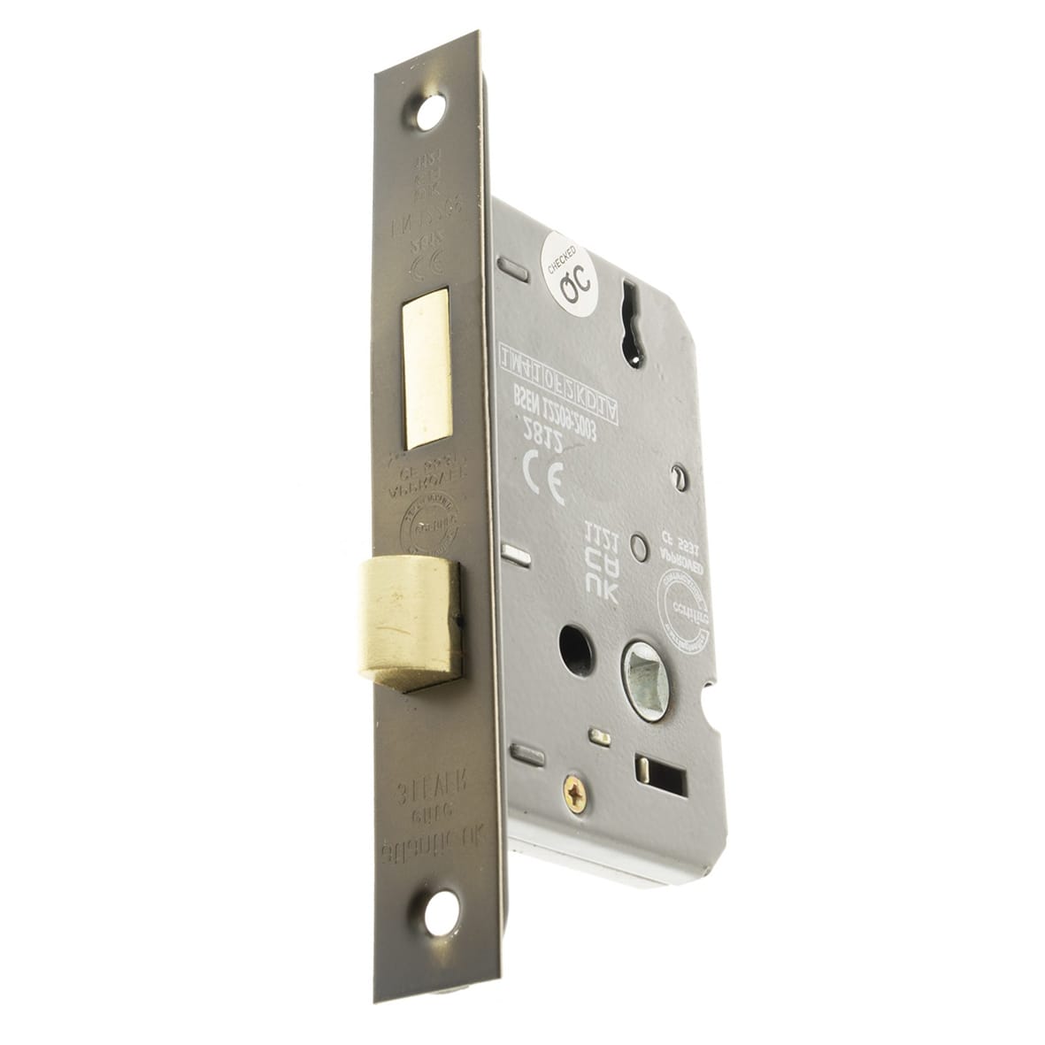 Bolt Through 3 Lever Sashlock - 77mm Case - 57mm Backset - Urban Dark Bronze - view 2