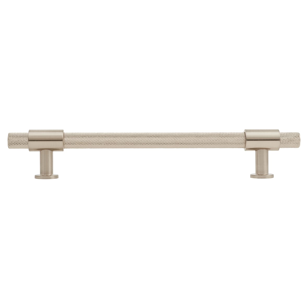 Falmouth 12mm Knurled T-Bar Cabinet Pull Handle - 160mm Centres - Satin Nickel - view 2