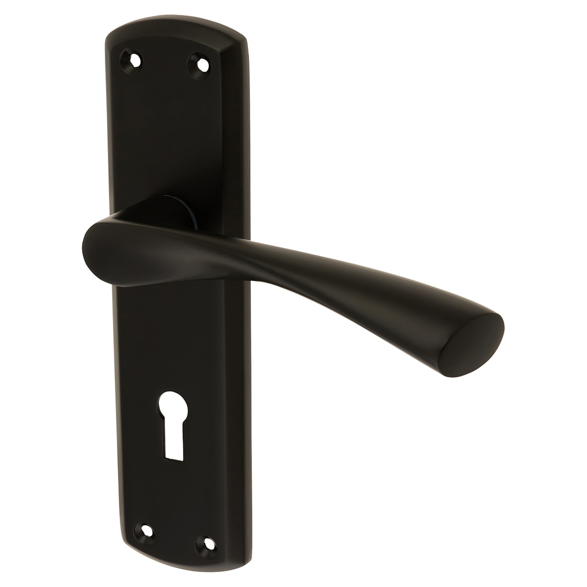 Matt Black 3 Lever Sashlock Door Handles Pack - Monza Range - view 2