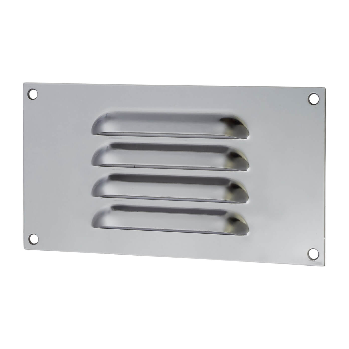 Hooded Louvre Vent - 165 x 89mm - 1672mm² Free Air Flow - Satin Chrome - view 2