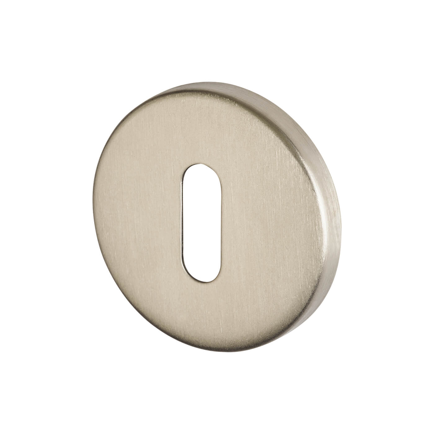 Escutcheon - 52mm Diameter - Keyhole - Satin Stainless Steel - view 2