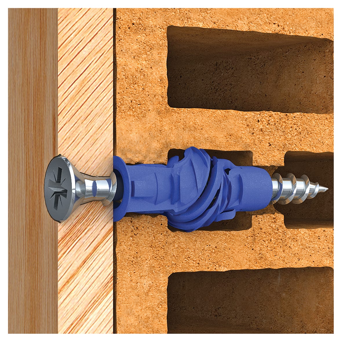 RAWL4ALL Nylon Wall Plug - 10 x 50mm - Blue - Pack of 50 - view 4