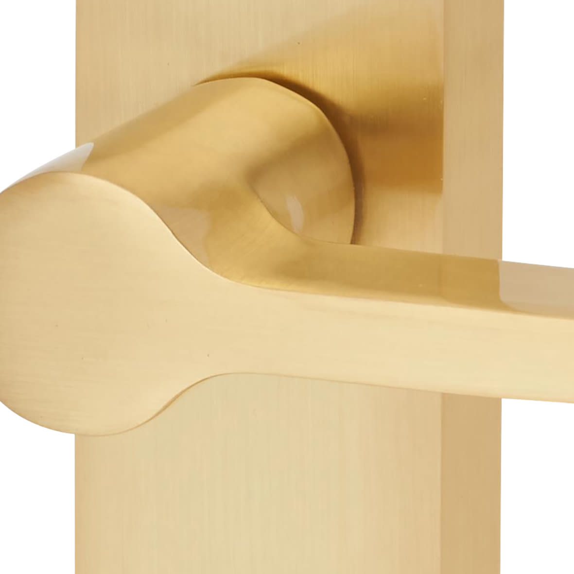 Satin Brass Bathroom Door Handles - Farley Range - 200 x 42mm - view 6