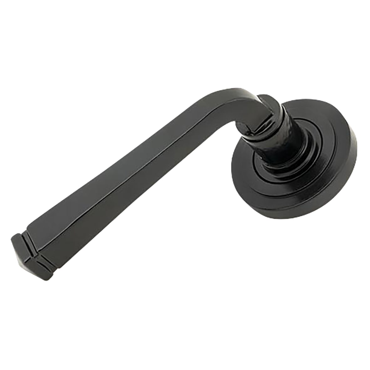Black Door Handles on Round Art Deco Rose - Avon Range - view 2
