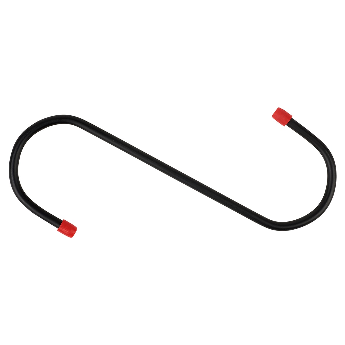 Tubular Garage and Shed Storage S Hook with Red Vinyl Cap - 65mm Depth - Black & Red - Pack of 5 - view 2