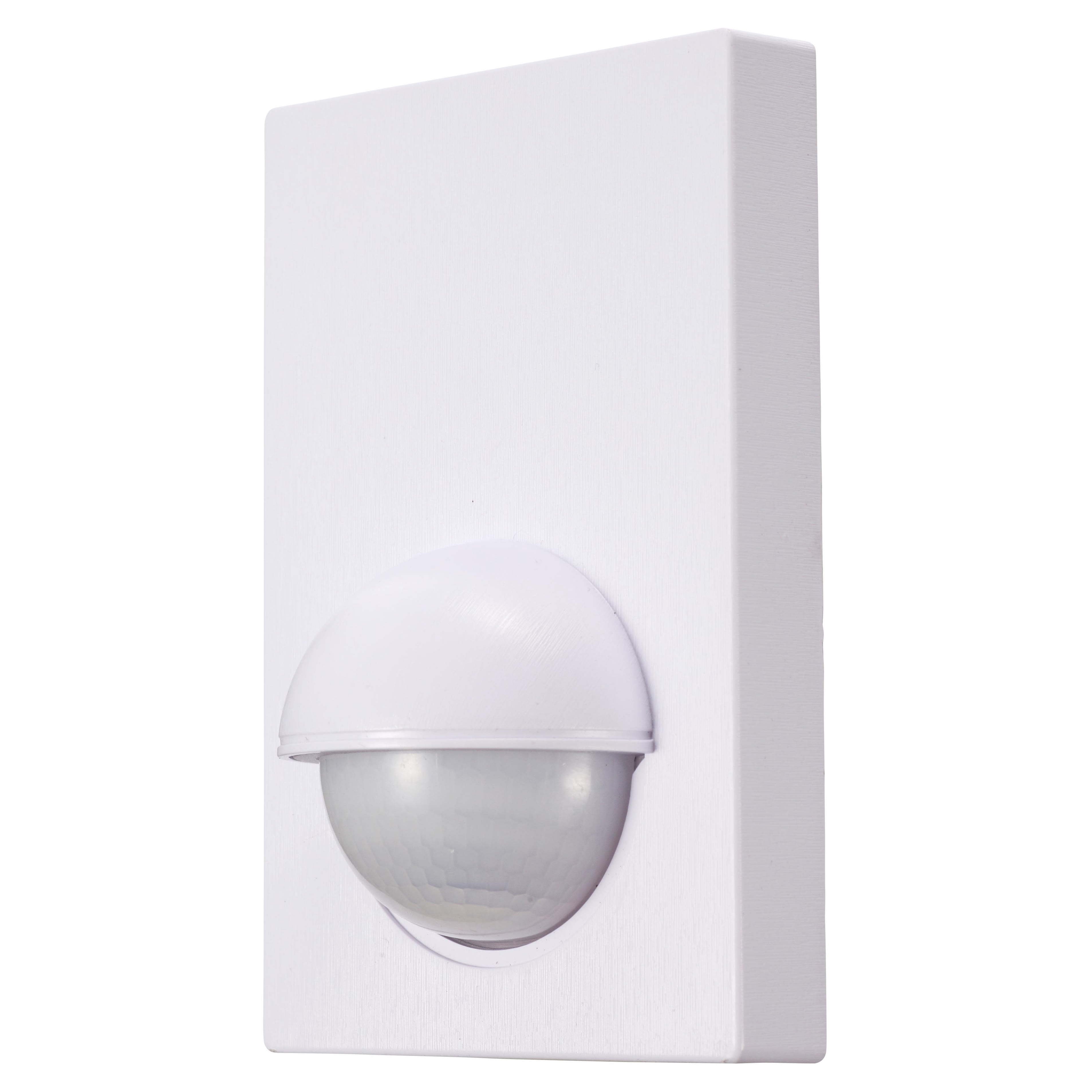 Forum Zink Alia Surface/Flush Mounted 180° Outdoor PIR Sensor with Override - IP44 - White - view 2