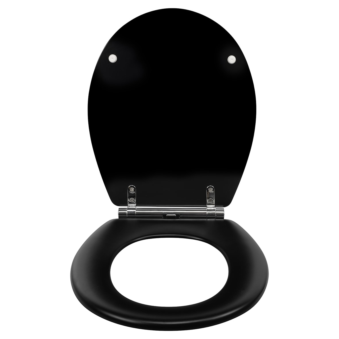 Lene Flexi-Fix Soft Close Wooden Toilet Seat - Matt Black - view 2