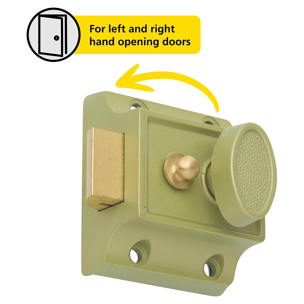 Traditional Nightlatch - 40mm Backset - Champagne Case/Polished Brass Cylinder - Pack of 5 - view 2